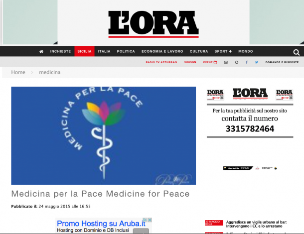 http://www.giornalelora.com/sicilia/medicina-per-la-pace-medicine-for-peace/